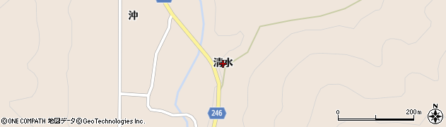 岩手県陸前高田市矢作町（清水）周辺の地図