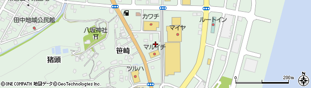 笹崎公園周辺の地図