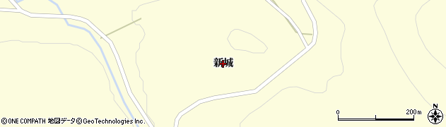 岩手県一関市大東町中川（新城）周辺の地図