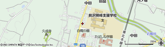 岩手県奥州市前沢中田8周辺の地図