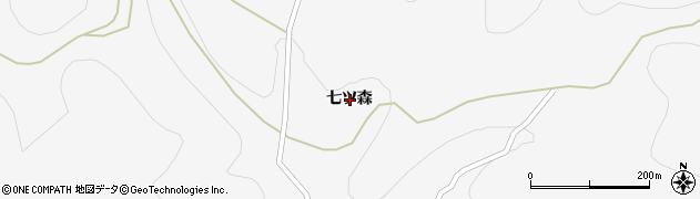 岩手県一関市大東町猿沢七ツ森周辺の地図