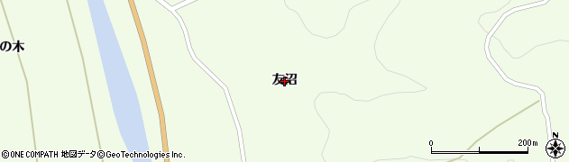 岩手県陸前高田市横田町（友沼）周辺の地図