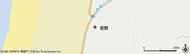 山形県遊佐町（飽海郡）菅里（菅野）周辺の地図