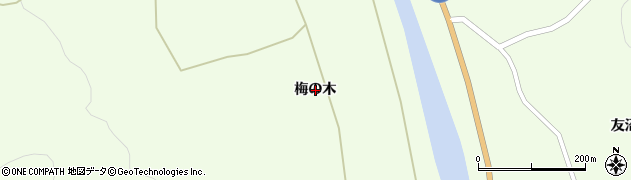 岩手県陸前高田市横田町（梅の木）周辺の地図