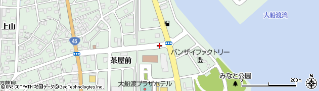 大船渡駅前周辺の地図