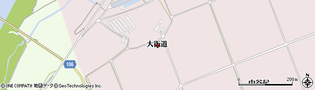 岩手県奥州市前沢生母大街道周辺の地図