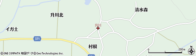 升川周辺の地図
