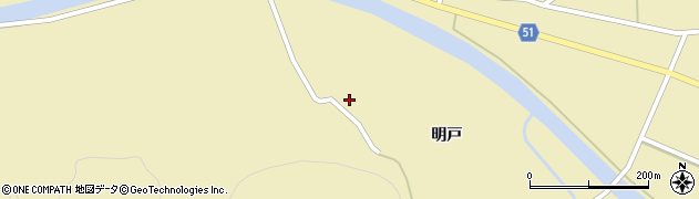 秋田県湯沢市高松（明戸）周辺の地図