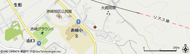 岩手県大船渡市赤崎町周辺の地図