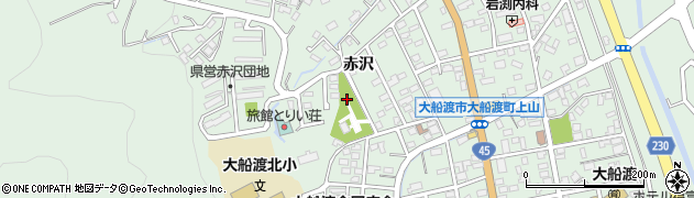 赤沢公園周辺の地図