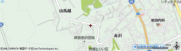 岩手県大船渡市大船渡町（赤沢）周辺の地図