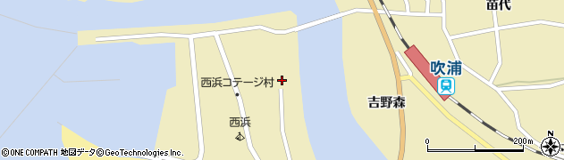 西浜キャンプ場トイレ１周辺の地図