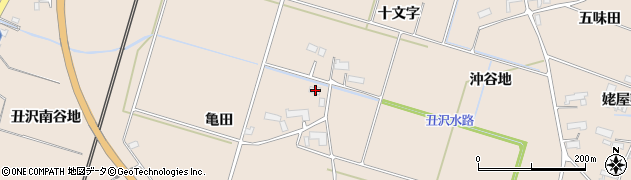 岩手県奥州市前沢古城亀田43周辺の地図