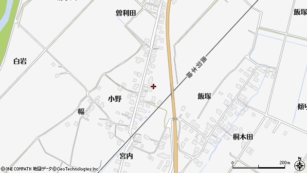 〒019-0205 秋田県湯沢市小野の地図
