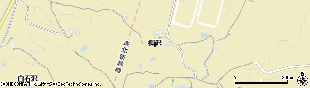 岩手県奥州市水沢黒石町（柳沢）周辺の地図