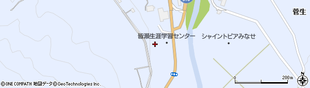 秋田県湯沢市皆瀬周辺の地図