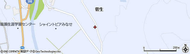 秋田県湯沢市皆瀬菅生110周辺の地図