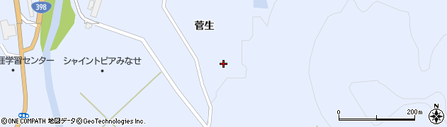 秋田県湯沢市皆瀬菅生95周辺の地図