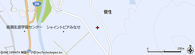 秋田県湯沢市皆瀬菅生104周辺の地図