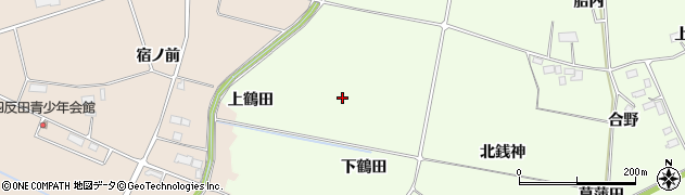 岩手県奥州市前沢白山（上鶴田）周辺の地図