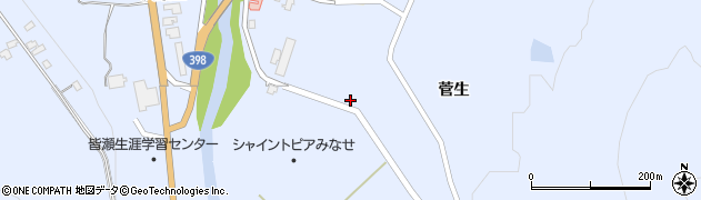 秋田県湯沢市皆瀬菅生63周辺の地図