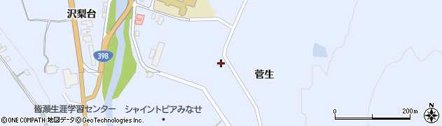 秋田県湯沢市皆瀬菅生65周辺の地図