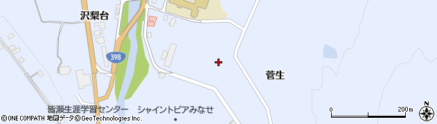 秋田県湯沢市皆瀬菅生61周辺の地図