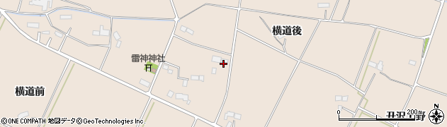岩手県奥州市前沢古城（横道後）周辺の地図