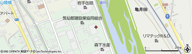 株式会社大船渡資源　古紙センター周辺の地図