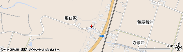 岩手県奥州市前沢古城（馬口沢）周辺の地図