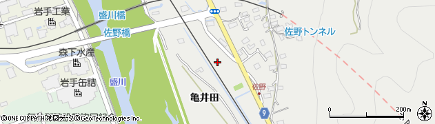 岩手県大船渡市赤崎町亀井田周辺の地図