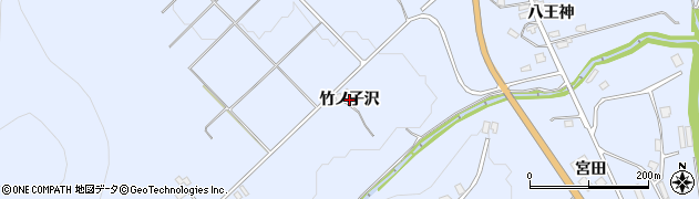秋田県湯沢市皆瀬（竹ノ子沢）周辺の地図