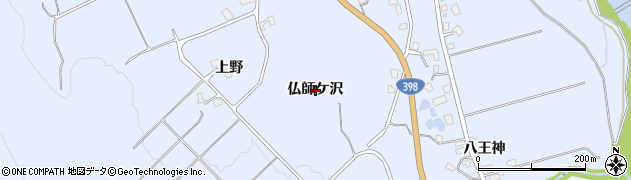 秋田県湯沢市皆瀬（仏師ケ沢）周辺の地図