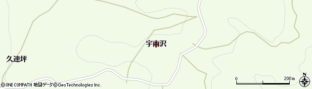 岩手県陸前高田市横田町（宇南沢）周辺の地図