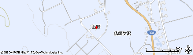 秋田県湯沢市皆瀬上野周辺の地図