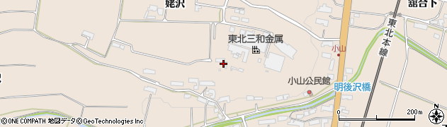 岩手県奥州市前沢古城（姥沢）周辺の地図