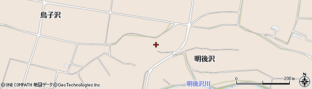 岩手県奥州市前沢古城（鳥子沢）周辺の地図