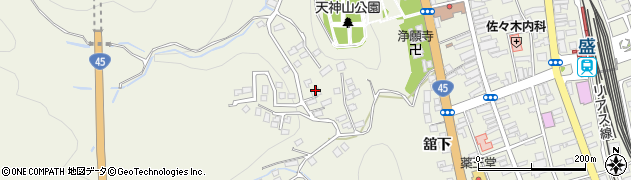 岩手県大船渡市盛町（柿ノ木沢）周辺の地図