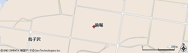 岩手県奥州市前沢古城前堀周辺の地図