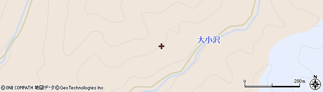 秋田県湯沢市稲庭町下大小沢周辺の地図