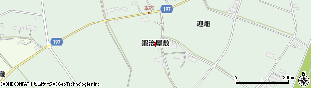 岩手県奥州市水沢姉体町（鍜治屋敷）周辺の地図