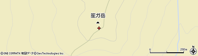 笙ガ岳周辺の地図