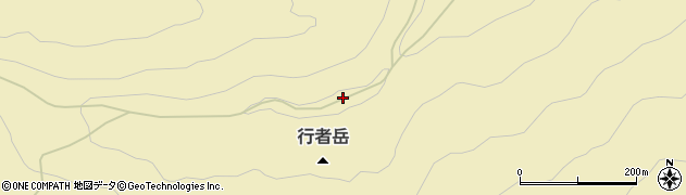 行者岳周辺の地図