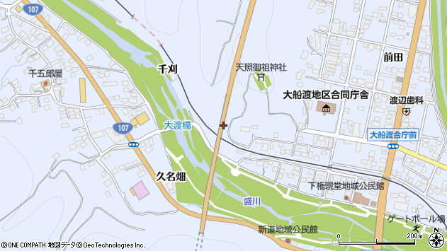 〒022-0004 岩手県大船渡市猪川町の地図