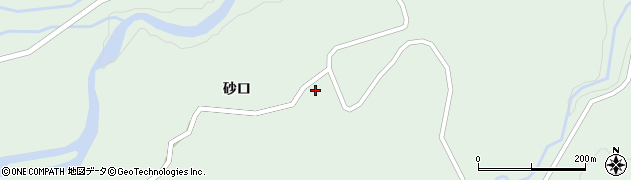 秋田県由利本荘市鳥海町上笹子砂口73周辺の地図