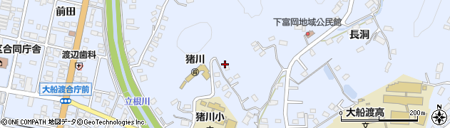岩手県大船渡市猪川町（轆轤石）周辺の地図