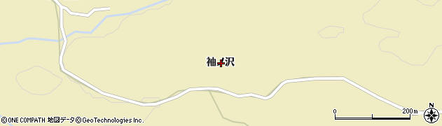 岩手県奥州市水沢黒石町袖ノ沢周辺の地図