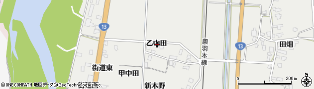 秋田県湯沢市相川乙中田周辺の地図
