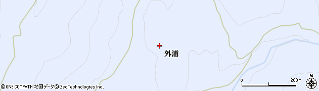 秋田県湯沢市皆瀬（外浦山）周辺の地図
