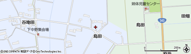 岩手県奥州市水沢真城（島田）周辺の地図